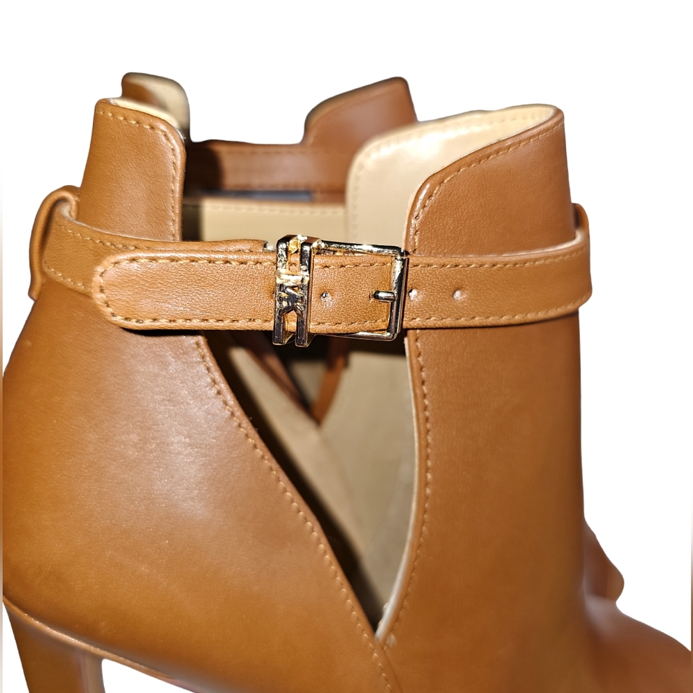 Michael Michael Kors Lawson Open Toe Bootie Womens Sz 7  Heel Ankle Boots NEW - Picture 14 of 14